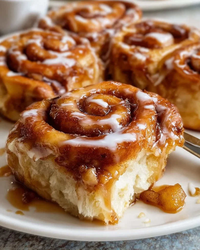Delicious Apple Pie Cinnamon Roll Bake fresh out of the oven