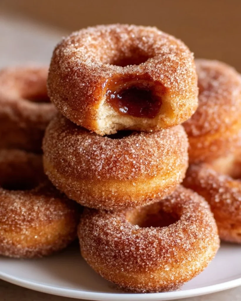 Delicious Keto Cinnamon Sugar Donuts on a plate, perfect for a low-carb diet