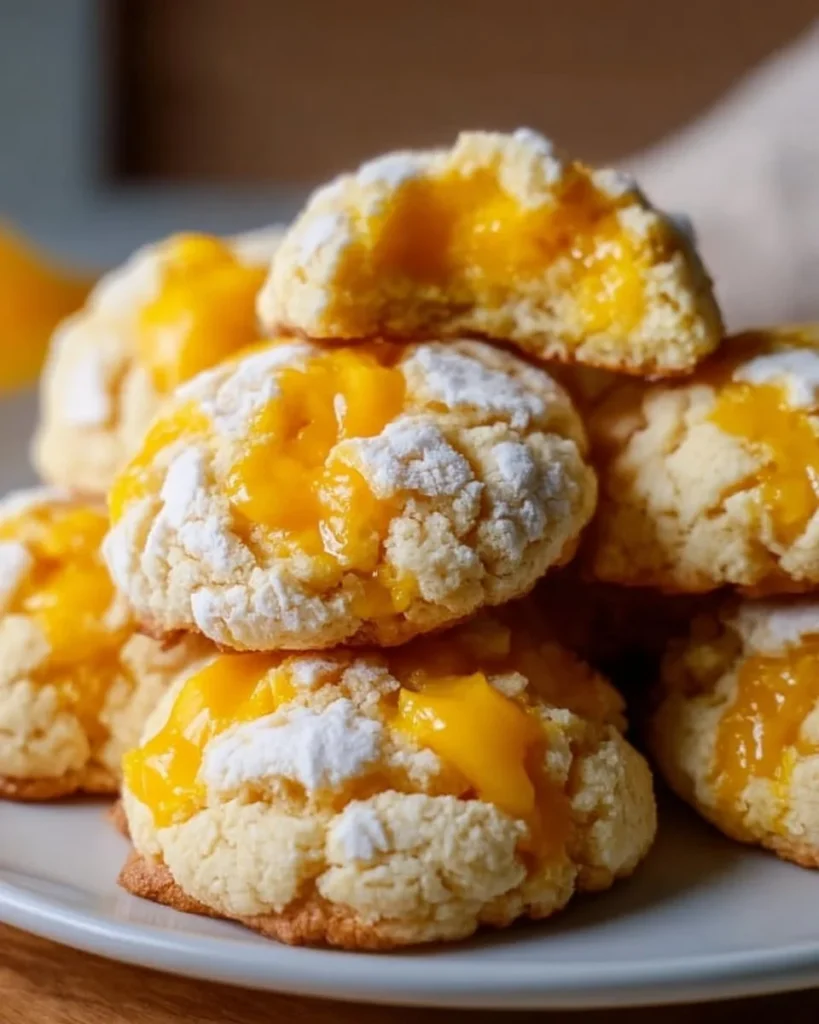 Freshly baked Mango Cookies with tropical flavor and soft texture