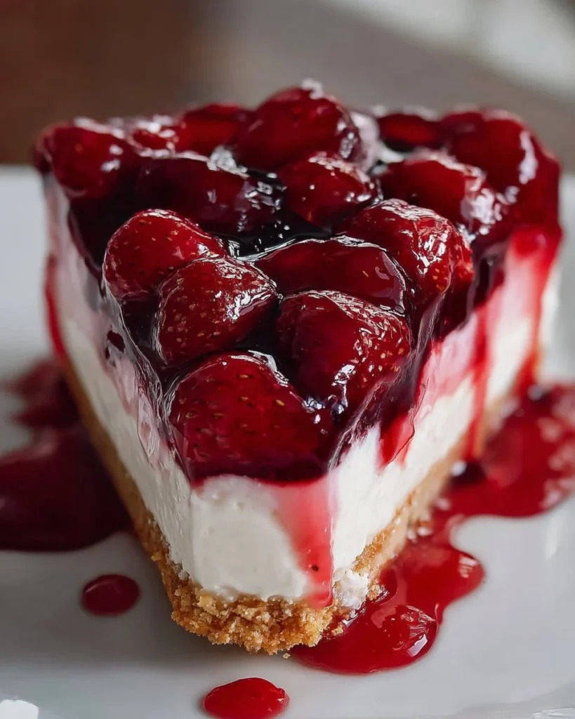 Creamy lasagna layered with berry jello for a unique twist on a classic dish