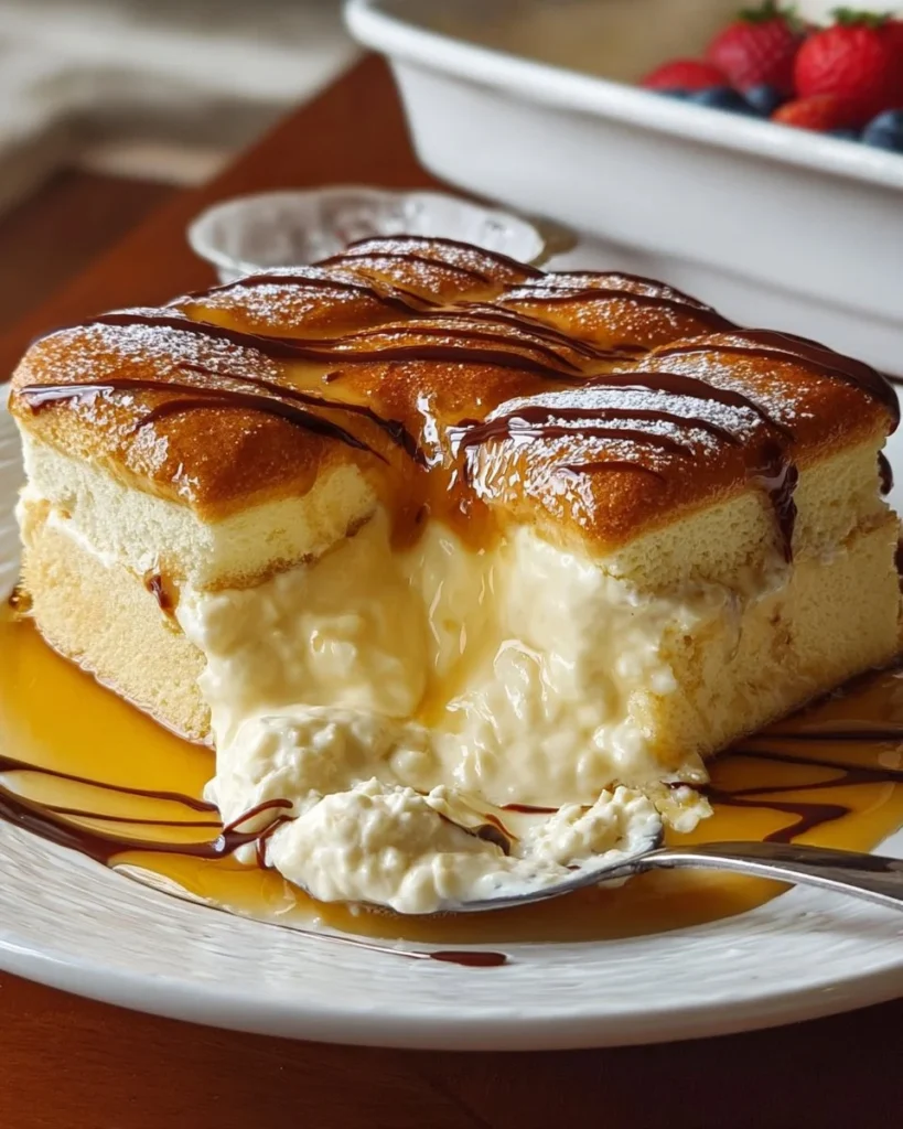 Delicious custard biscuit pudding served in a bowl.