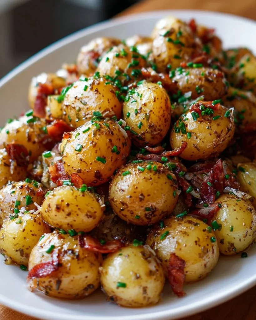 Traditional German Potato Salad served in a bowl