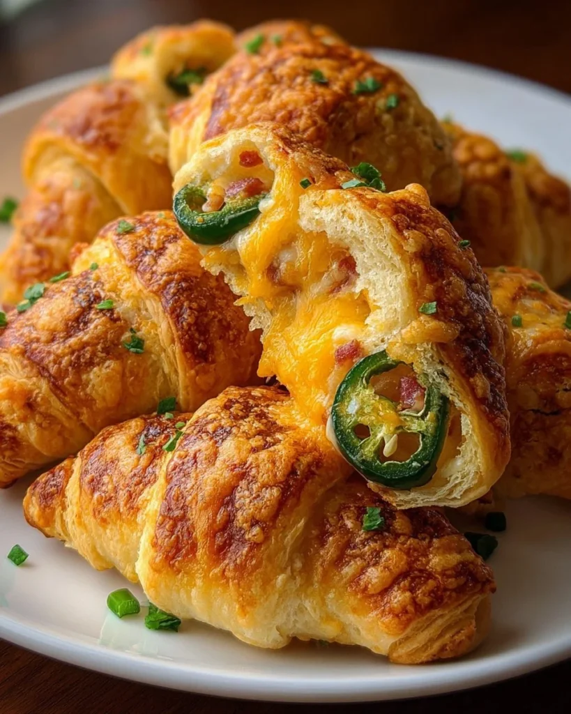 Delicious Jalapeño Crescent Rolls baked to golden perfection