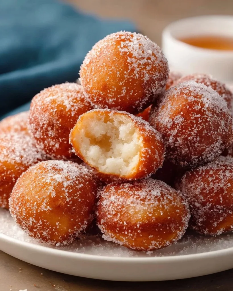 A platter of mini donut bites featuring various toppings and flavors.