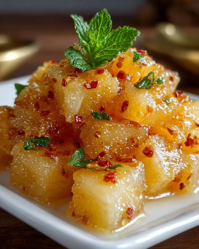 Sweet and spicy pineapple candy made with natural ingredients