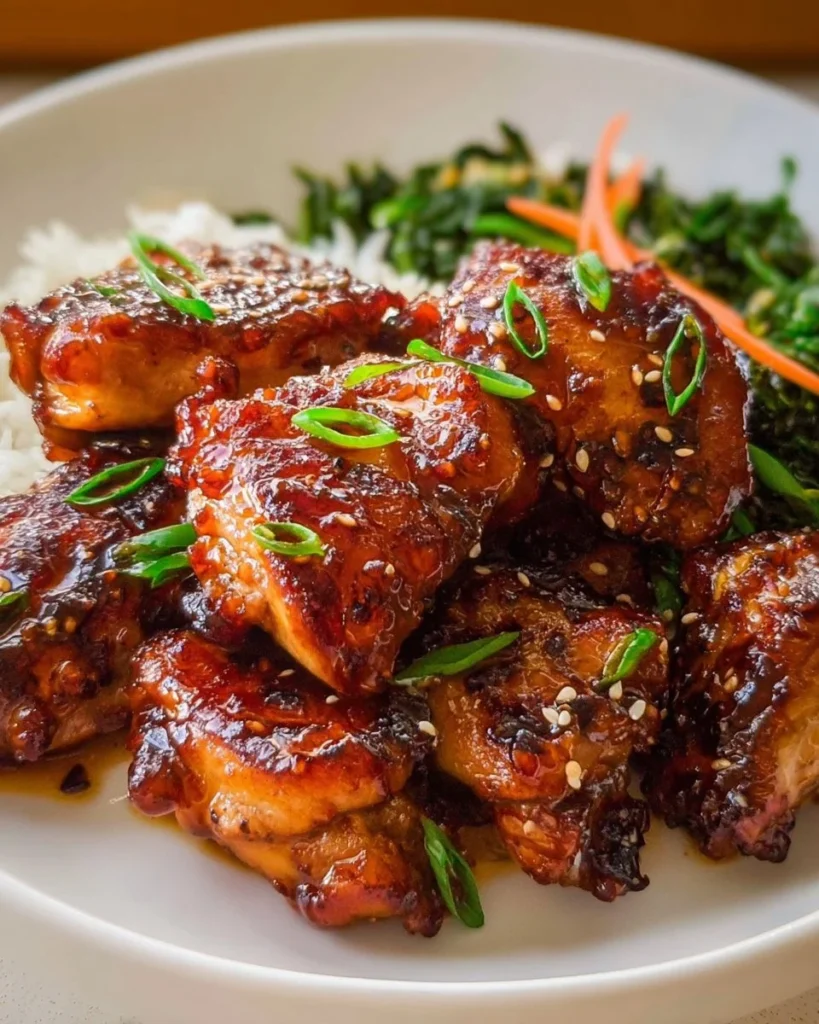 Delicious Gochujang Chicken with vibrant colors and spices