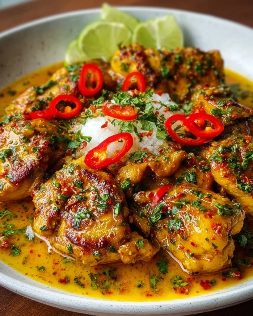 Delicious Peruvian Chicken with vibrant Yellow Chile sauce
