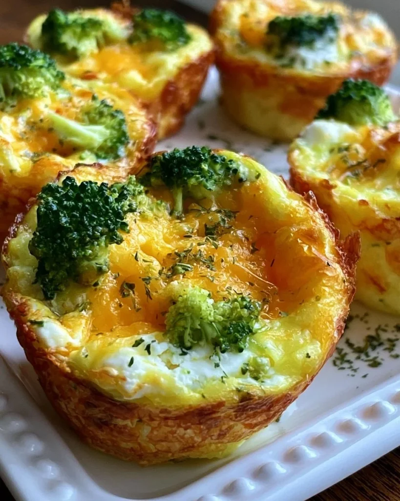 Cottage cheese broccoli cheddar melt bites on a plate, perfect for snacks.