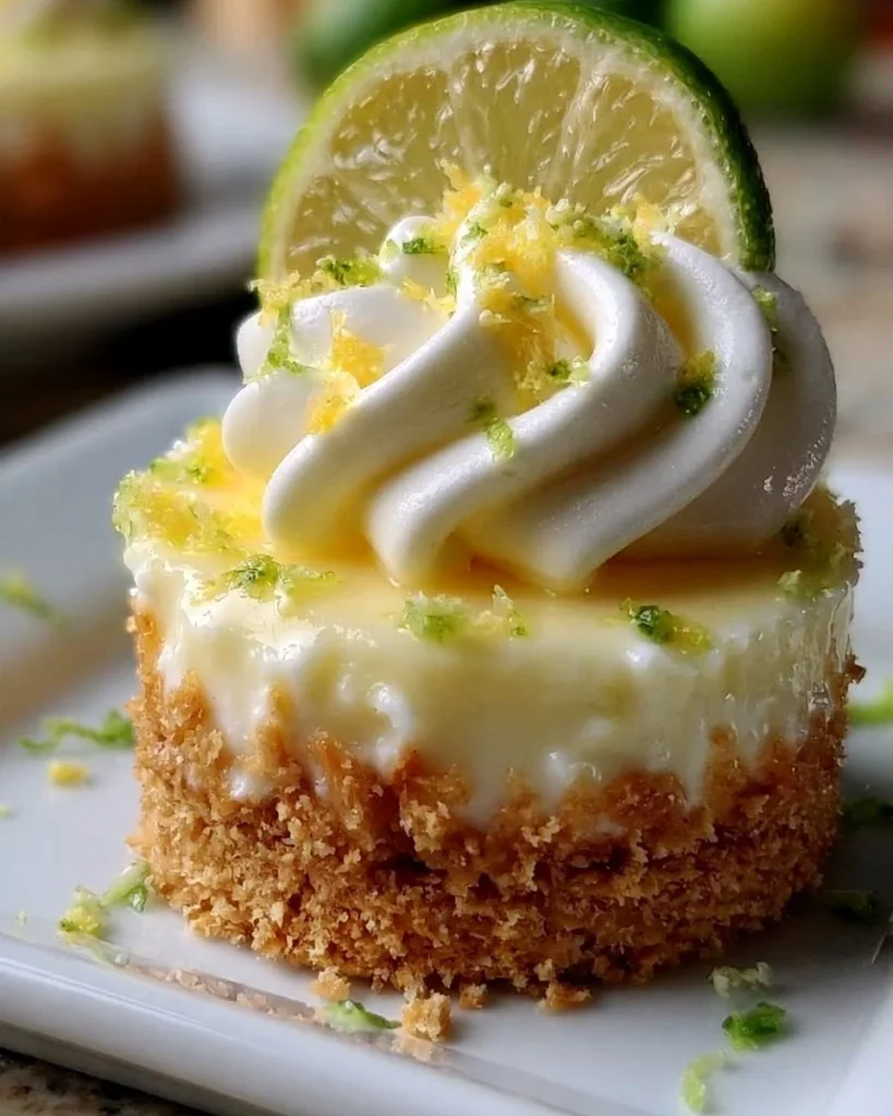 Delicious No-Bake Key Lime Pie garnished with lime slices and whipped cream