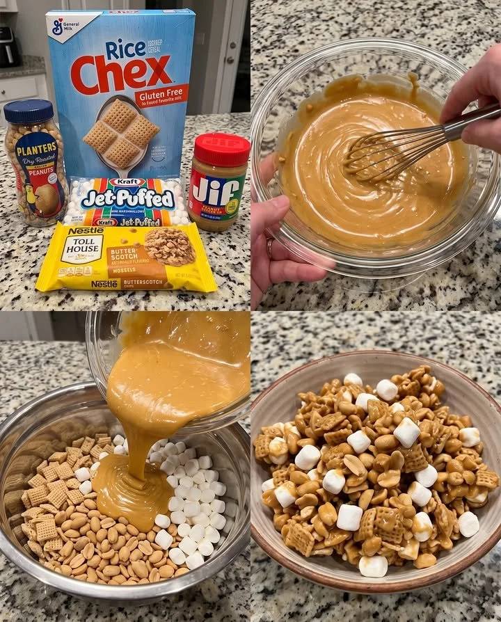 PayDay Snack Mix with peanuts, caramel, and chocolate; a tasty and crunchy treat.